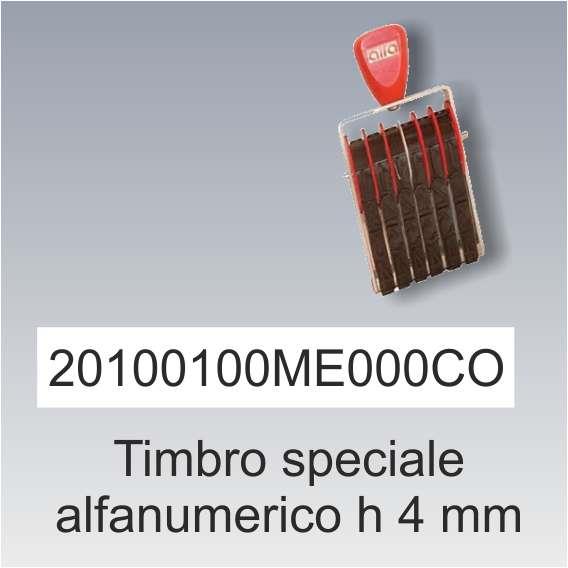 Timbro alfanumerico speciale 4 mm