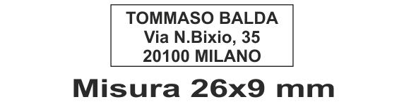 TIMBRO MACCHINETTA AUTOINCHIOSTRANTE + GOMMINA RESINA - 38x14 -  PERSONALIZZATO