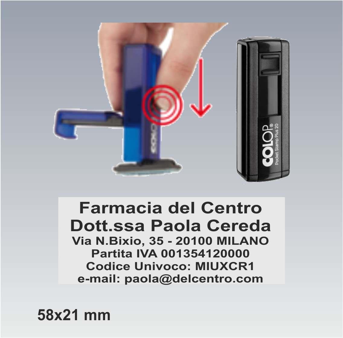 Timbro per farmacia pocket 40