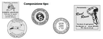 Fotocomposizione per Timbro rotondo o con logo