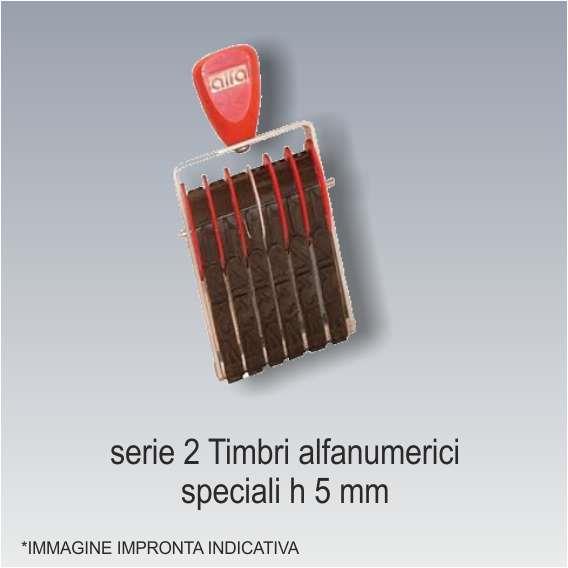 serie 2 timbri speciali 5 mm targhe auto