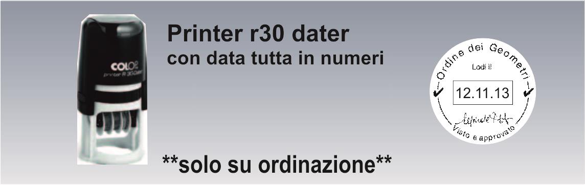 Timbro DATARIO autoinchiostrante rotondo Printer r30