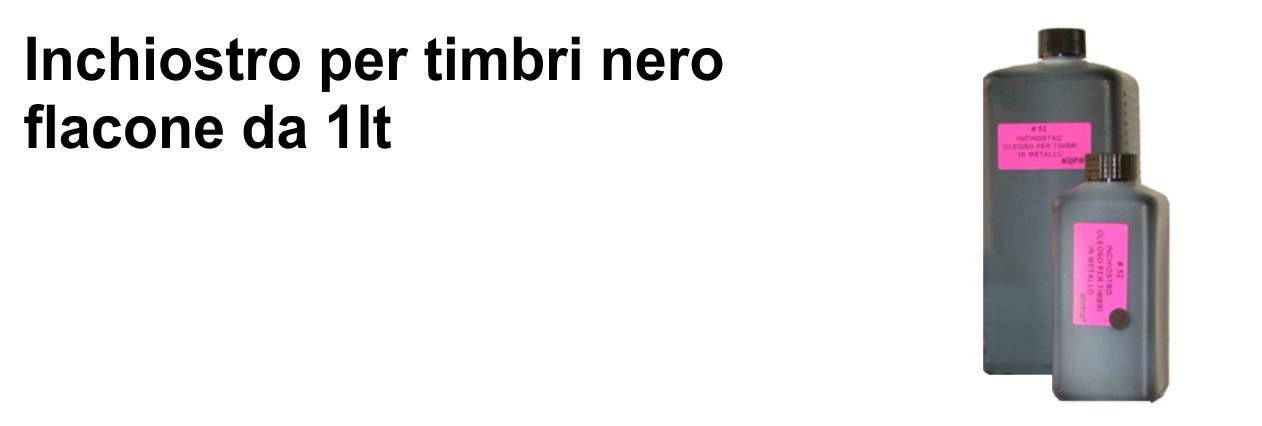 Inchiostro per timbri nero  1 litro