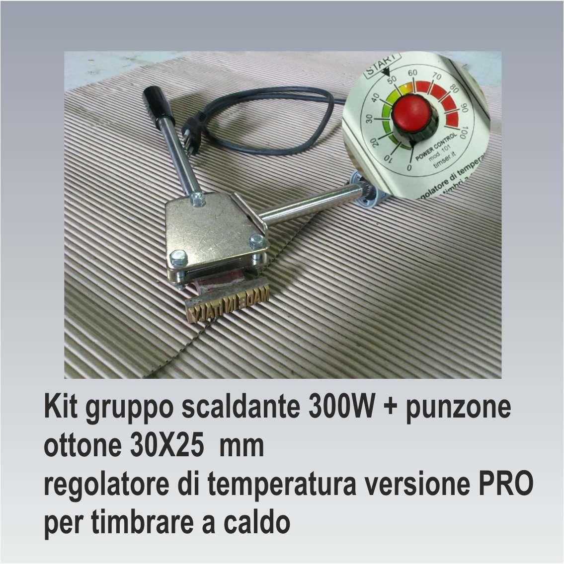 kit timbro a fuoco 300 w 30x25 mm 