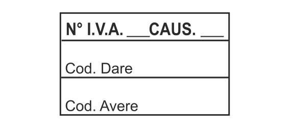Timbro autoinchiostrante "Registrazione iva"  Printer 54