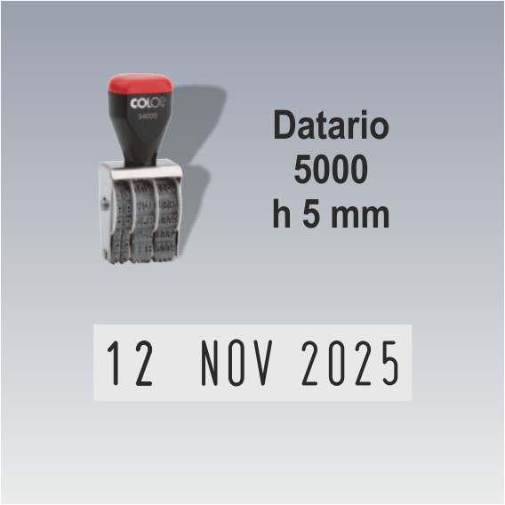 Timbro DATARIO manuale altezza carattere 5 mm