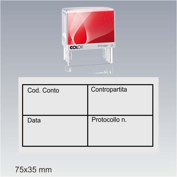 Timbro per  commercialisti cod. conto contropartita...