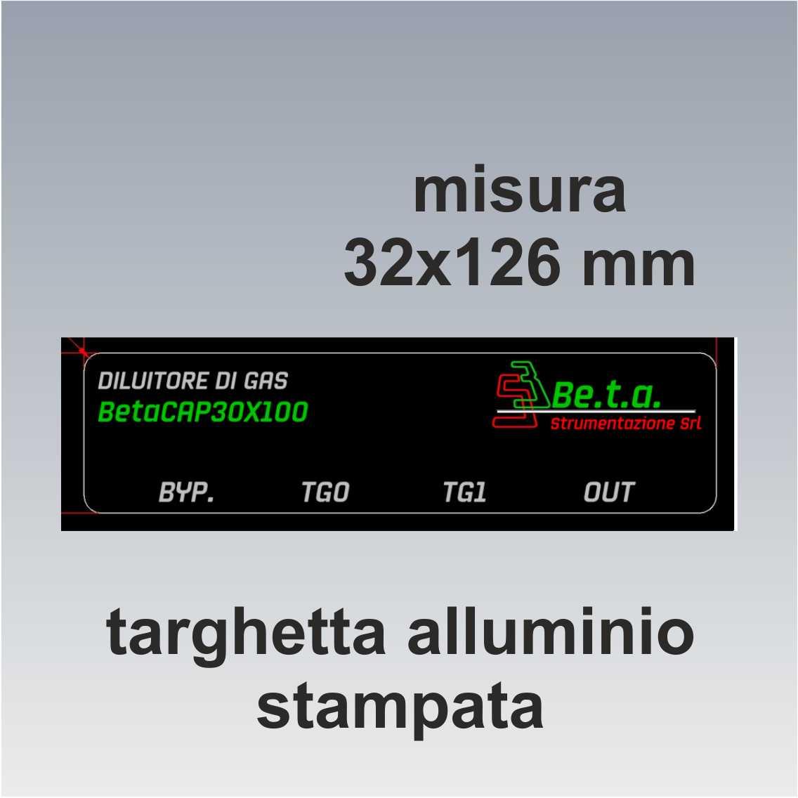 serie 50 targhe in alluminio misura 32x126 mm  