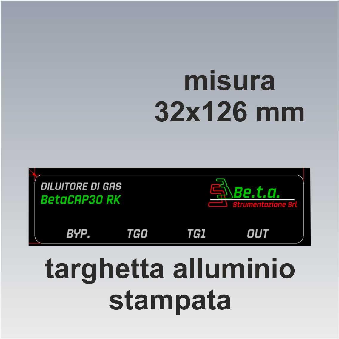 serie 20 targhe in alluminio misura 32x126 mm