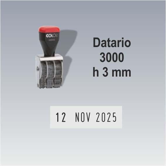 Timbro DATARIO manuale altezza carattere 3 mm cod. 3000