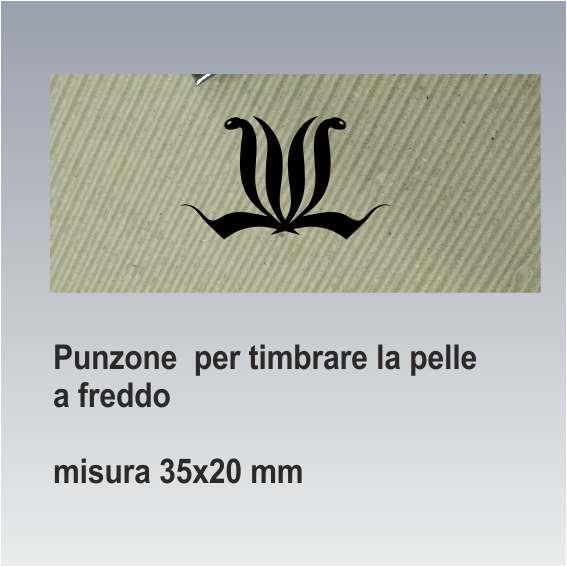 Punzone per marchiatura pelle misura 35x20